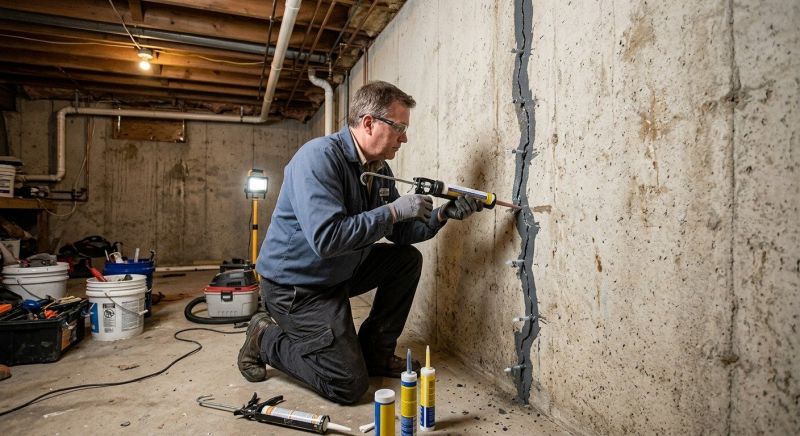 Basement Crack Repair in Benzie County, MI