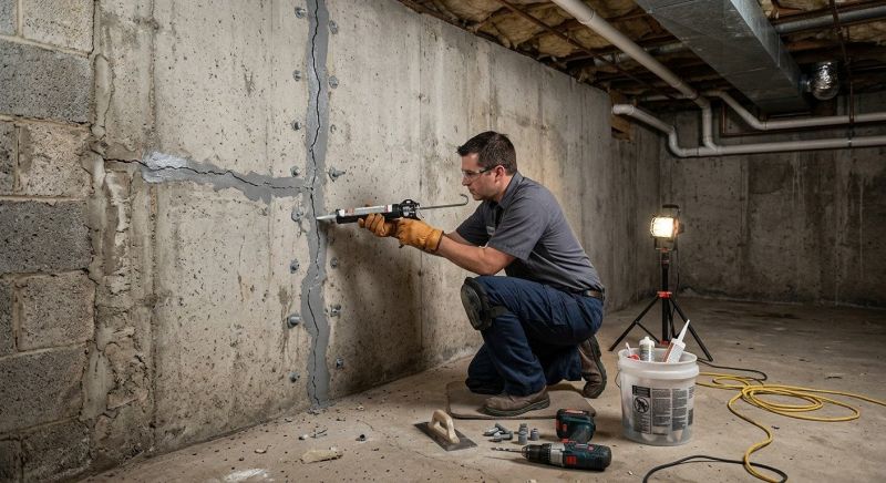 Basement Crack Repair in Benzie County, MI