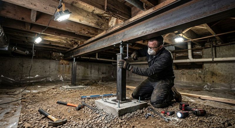 Crawlspace Structural Repair in Benzie County, MI