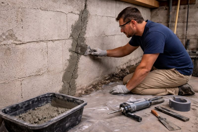 Foundation Crack Repair in Onekama, MI