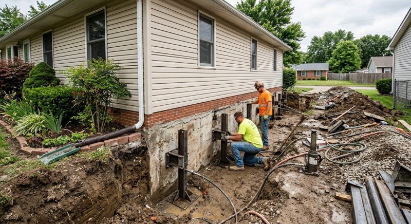Foundation Stabilizing in Honor, MI