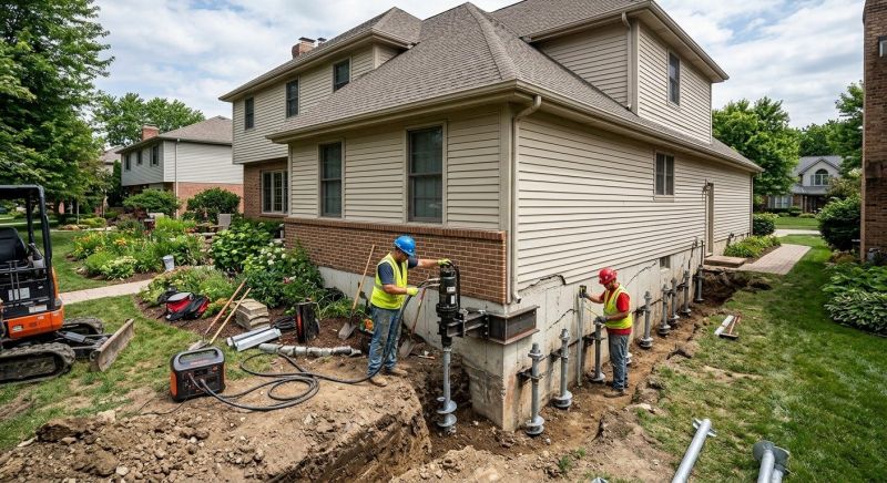 Helical Piers Installation in Benzie County, MI