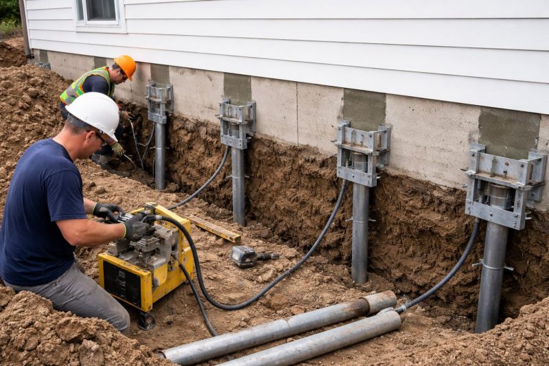 Helical Piers Installation in Benzie County, MI