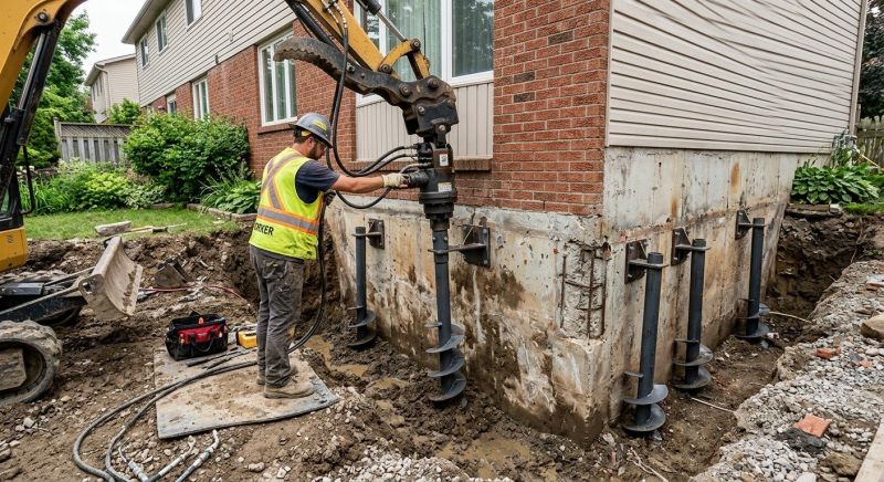 Helical Pile Installation in Benzie County, MI
