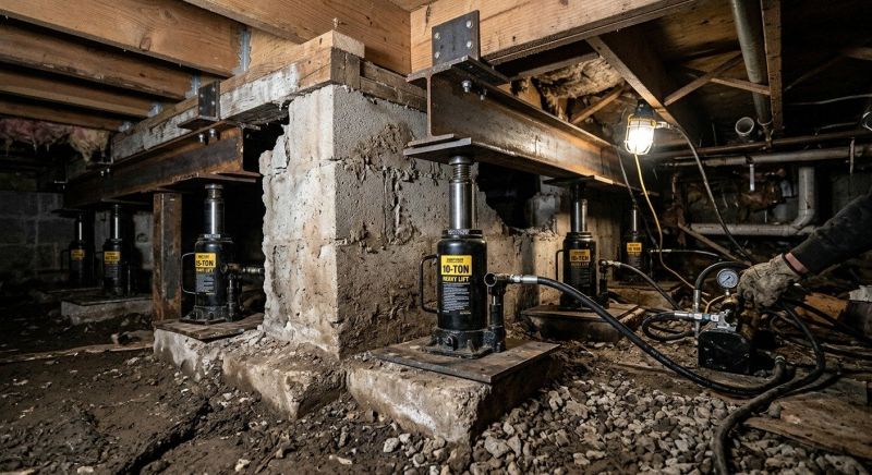 Home Foundation Leveling in Honor, MI