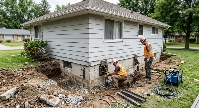 House Foundation Repair in Benzie County, MI