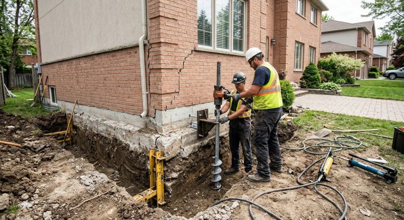 Sinking Foundation Repair in Bear Lake, MI
