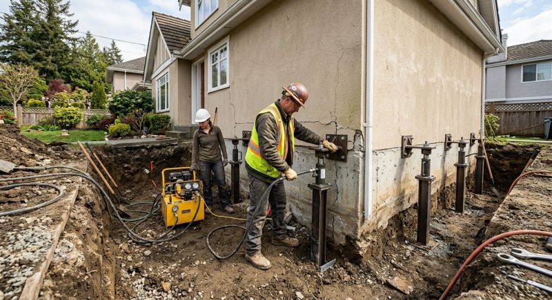 Sinking Foundation Repair in Benzie County, MI